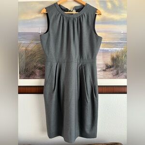 J.Crew Wool Grey Sheath Suiting Wear to Work Dress NWT Size: 12
